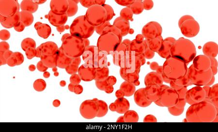 Arrière-plan blanc. Design.des cercles verts et rouges survolant rapidement créés dans les graphiques d'ordinateur. 4K images de haute qualité Banque D'Images