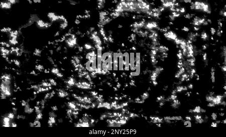 Blanc et orange. Mouvement. Arrière-plan noir avec animation 3D et reflets brillants. 4K images de haute qualité Banque D'Images