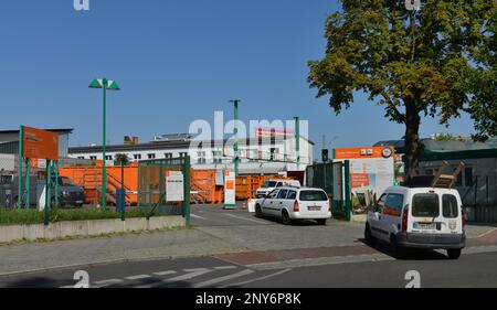 BSR Recyclinghof, Tempelhofer Weg, Schoeneberg, Tempelhof-Schoeneberg, Berlin, Allemagne Banque D'Images