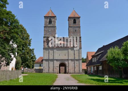 Monastère église, musée en plein air, Vessra, Thuringe, Allemagne Banque D'Images