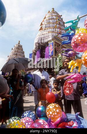 Rathotsavam ou Chariot festival à Kalpathy, Kerala, Inde, Asie Banque D'Images