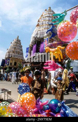 Rathotsavam ou Chariot festival à Kalpathy, Kerala, Inde, Asie Banque D'Images