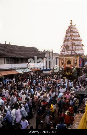 Rathotsavam ou Chariot festival à Kalpathy, Kerala, Inde, Asie Banque D'Images