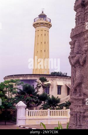 Ancienne Maison légère construite en 1836 à Puducherry Pondichéry, Inde du Sud, Inde, Asie Banque D'Images