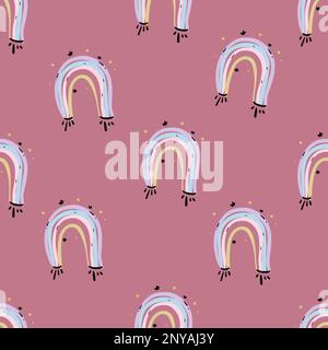 Motif vectoriel sans couture avec jolis noeuds et coeurs. Illustration de Vecteur