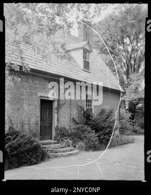 Adam Thoroughgggood House, Norfolk vic., Princess Anne County, Virginie. Carnegie Etude de l'architecture du Sud. États-Unis Virginia Princess Anne County Norfolk vic, portes et embrasures, dormeurs, maisons, briques. Banque D'Images