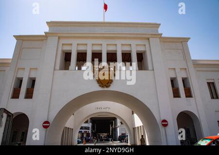 Célèbre site de la place bab al bahrain dans le centre de la vieille ville de manama, Royaume de Bahreïn, Moyen-Orient. Banque D'Images