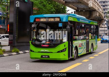 Le bus électrique GoKL gratuit à Kuala Lumpur, en Malaisie Banque D'Images