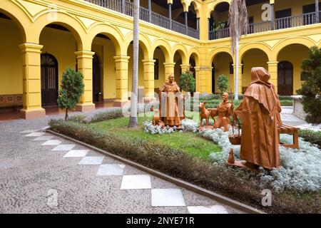 Basilique et couvent de Saint-Domingue ou couvent du Saint-Rosaire, deuxième Cloître, Lima, Pérou Banque D'Images