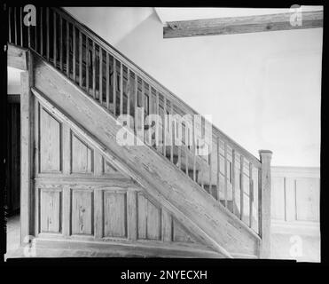 Adam Thoroughgggood House, Norfolk vic., Princess Anne County, Virginie. Carnegie Etude de l'architecture du Sud. États-Unis Virginia Princess Anne County Norfolk vic, escaliers, Paneling, Interiors. Banque D'Images