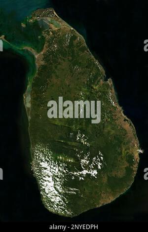 Sri Lanka dans l'océan Indien vu de l'espace - éléments de cette image fournie par la NASA Banque D'Images