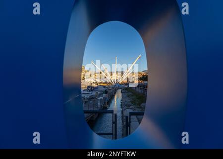 GÊNES, ITALIE, 5 DÉCEMBRE 2022 - vue sur l'ancien port de Gênes, Italie Banque D'Images