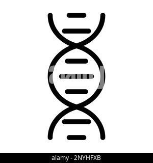 Icône ligne épaisse d'ADN Banque D'Images
