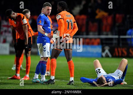 John Rooney, du club de football de l'association Oldham Athletic lors du match de la Vanarama National League entre Barnett et Oldham Athletic au stade Underhill, Londres, le mardi 28th février 2023. (Photo : Eddie Garvey | ACTUALITÉS MI) Credit : ACTUALITÉS MI et sport /Actualités Alay Live Banque D'Images