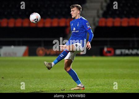 Mark Kitching du club de football de l'Association Athlétique d'Oldham lors du match de la Vanarama National League entre Barnett et Oldham Athletic au stade Underhill, Londres, le mardi 28th février 2023. (Photo : Eddie Garvey | ACTUALITÉS MI) Credit : ACTUALITÉS MI et sport /Actualités Alay Live Banque D'Images