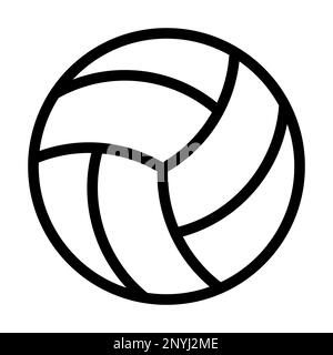 Icône de ligne épaisse de volley-ball Banque D'Images