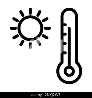 Icône ligne épaisse chaude Banque D'Images
