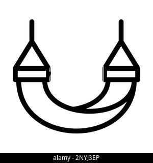 Icône hamac Thick Line Banque D'Images