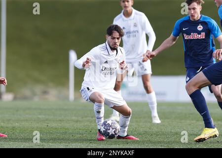 Madrid, Espagne. 1st mars 2023. (Real) football/Soccer : Ligue des jeunes de l'UEFA Round de 16 match entre Real Madrid CF 3-1 FC Salzbourg à l'Estadio Alfredo Di Stefano à Madrid, Espagne . Crédit: Mutsu Kawamori/AFLO/Alay Live News Banque D'Images