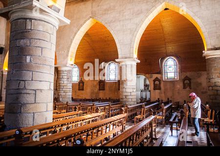 Église Saint Philbert,Noirmoutier en l'île, l'île de Noirmoutier, la Vendée, Pays de la Loire, France Banque D'Images