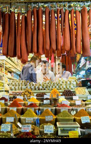 Marché aux épices ou bazar Egyptien, Eminonu, Istanbul, Turquie Banque D'Images