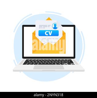 Réalisation et envoi de CV. Télécharger le fichier. Postulez pour les travaux. Reprendre le chargement Illustration de Vecteur