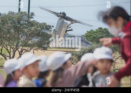 Isen, Japon. 02nd mars 2023. ÉTATS-UNIS Le MV-22 Osprey de Marines participe à l'exercice conjoint 'Iron Fist 23' avec la force d'autodéfense terrestre japonaise sur l'île de Tokunoshima, préfecture de Kagoshima, au Japon, jeudi, 2 mars 2023.2023. Photo par Keizo Mori/UPI crédit: UPI/Alay Live News Banque D'Images