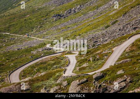 Paysag, route panoramique dans Gamle Strynefjellsvegen, Norvège Banque D'Images