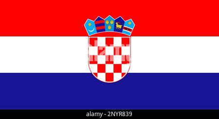 Drapeau de la République de Croatie Banque D'Images