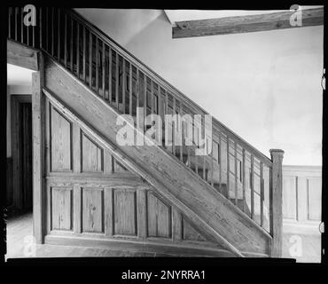 Adam Thoroughgggood House, Norfolk vic., Princess Anne County, Virginie. Carnegie Etude de l'architecture du Sud. États-Unis Virginia Princess Anne County Norfolk vic, escaliers, Paneling, Interiors. Banque D'Images