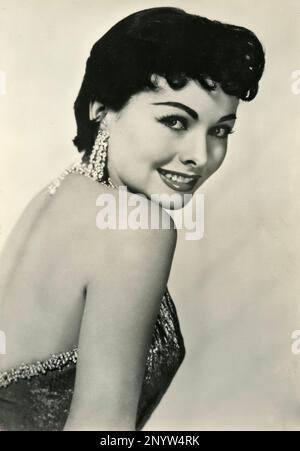 L'actrice américaine Jeanne Crain dans le film Gentlemen épouse Brunettes, USA 1955 Banque D'Images