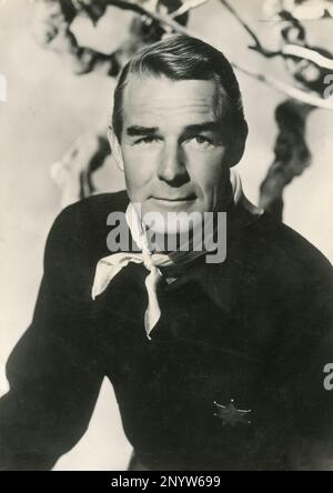 L'acteur américain Randolph Scott, USA 1950s Banque D'Images