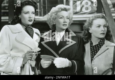 Les actrices américaines Linda Darnell, Ann Sothern et Jeanne Crain dans le film A Letter to Three Wives, USA 1949 Banque D'Images