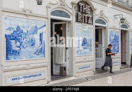 Ritz Cafe, AV Arriaga, Funchal, Madère Banque D'Images