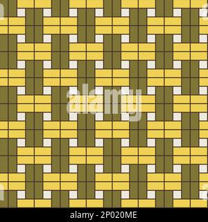 Vector Retro Iconic Old Hong Kong Flooring Tiles motif sans couture pour les produits ou les impressions papier d'emballage. Banque D'Images