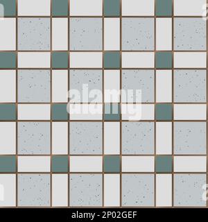 Vector Retro Iconic Old Hong Kong Flooring Tiles motif sans couture pour les produits ou les impressions papier d'emballage. Illustration de Vecteur