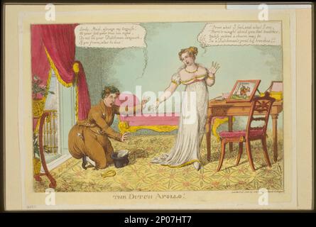 L'Apollo hollandais!. Collection British caricature Prints . Charlotte Augusta, princesse de Grande-Bretagne, 1796-1817. , William,II,Roi des pays-Bas,1792-1849. Banque D'Images