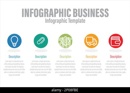 Graphique présentant les infographies d'une entreprise Illustration de Vecteur