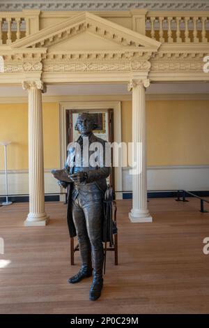 Statue de George Washington à l'édifice de la capitale de la maison d'État du Maryland à Annapolis MD Banque D'Images