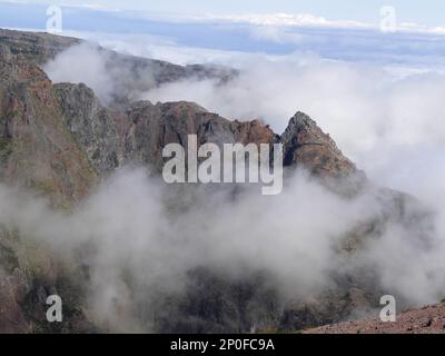 Pico do Arieiro, montagnes de Maderia, mars 2016 Banque D'Images