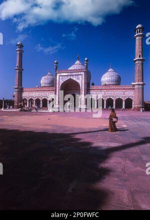 La Jama Masjid, Delhi, la plus grande mosquée de l'inde Banque D'Images