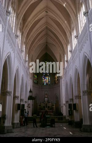 Intérieur de St. Cathédrale de Philomena construite en 1936 à Mysuru ou Mysore, Karnataka, Inde, Asie Banque D'Images