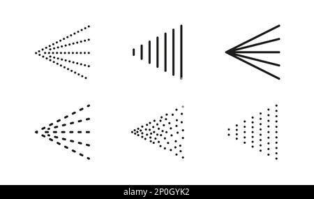 Vaporisez des icônes de vapeur pour l'eau, le parfum, la peinture ou le déodorant.Brouillard de gaz ou d'aérosol.Symboles de pulvérisation.La buse vapeur s'écoule.Ensemble d'illustrations vectorielles Illustration de Vecteur