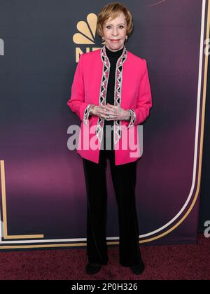 HOLLYWOOD, LOS ANGELES, CALIFORNIE, États-Unis - MARS 02 : l'actrice, comédienne, chanteuse et écrivain américaine Carol Burnett arrive à l'anniversaire « Carol Burnett: 90 ans de rire + amour » de NBC, qui se tient à AVALON Hollywood et Bardot on 2 mars 2023 à Hollywood, Los Angeles, Californie, États-Unis. (Photo de Xavier Collin/image Press Agency) Banque D'Images