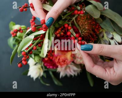 bouquet de fleurs automne ikebana art Banque D'Images