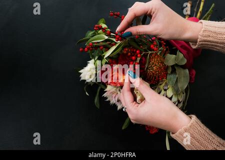 bouquet de fleurs automne ikebana art Banque D'Images