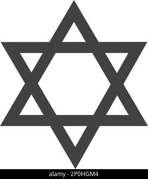 Judaïsme vecteur signe religieux - symbole juif - étoile juive - vecteur signes et symboles religieux Illustration de Vecteur