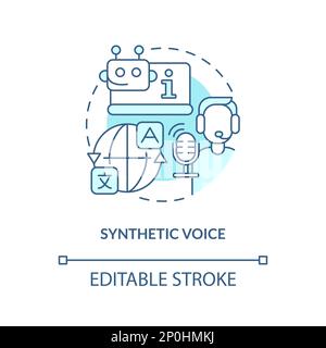 Icône synthétique de concept turquoise vocal Illustration de Vecteur