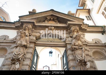 Italie, Lombardie, Milan, ancien Séminaire Archevêque, Portail d'entrée par Francesco Maria Richini date 1630 Banque D'Images