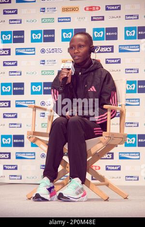 Tokyo, Japon. 3rd mars 2023. Rosemary Wanjiru, 3 mars 2023 - Marathon : Conférence de presse du Marathon de Tokyo 2023 à Tokyo, Japon. Credit: Michael Steinebach/AFLO/Alay Live News Banque D'Images